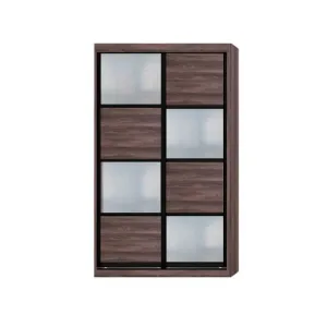 Angelina Modular Wardrobe (Dark Oak with Frosted Glass)