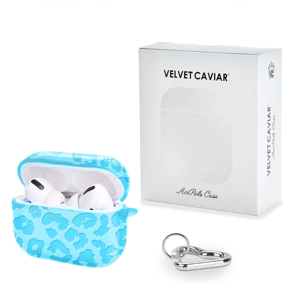 Aqua Blue Leopard AirPod Case