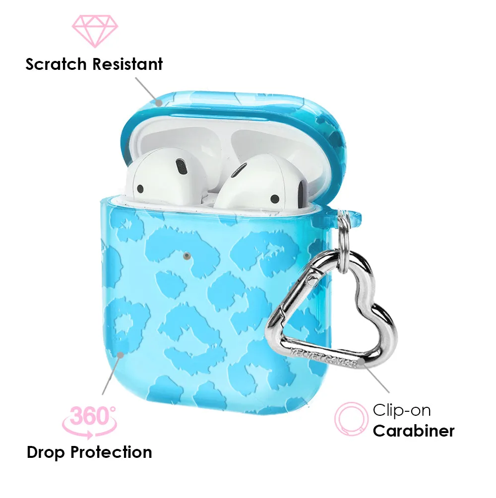 Aqua Blue Leopard AirPod Case