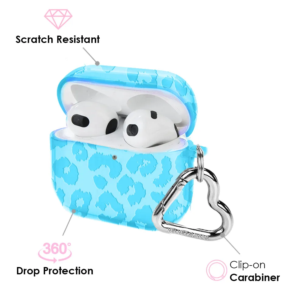 Aqua Blue Leopard AirPod Case