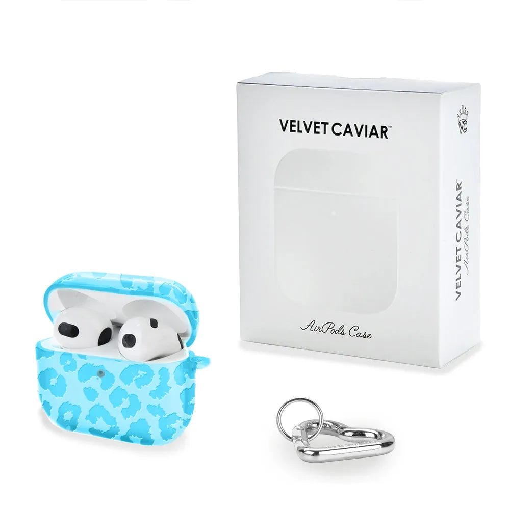 Aqua Blue Leopard AirPod Case