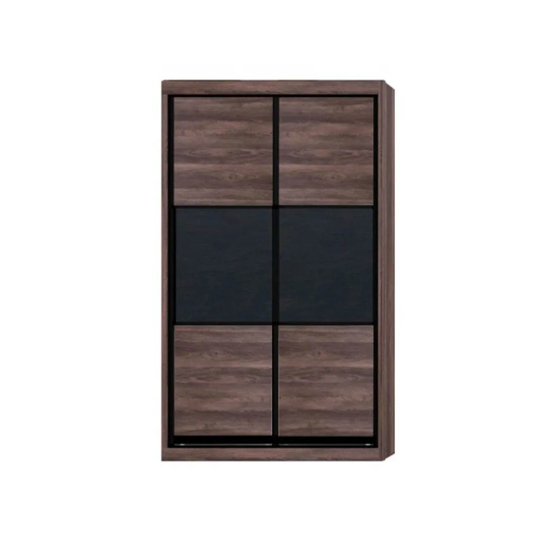 Audrey Modular Wardrobe (Dark Oak with Black Glass)