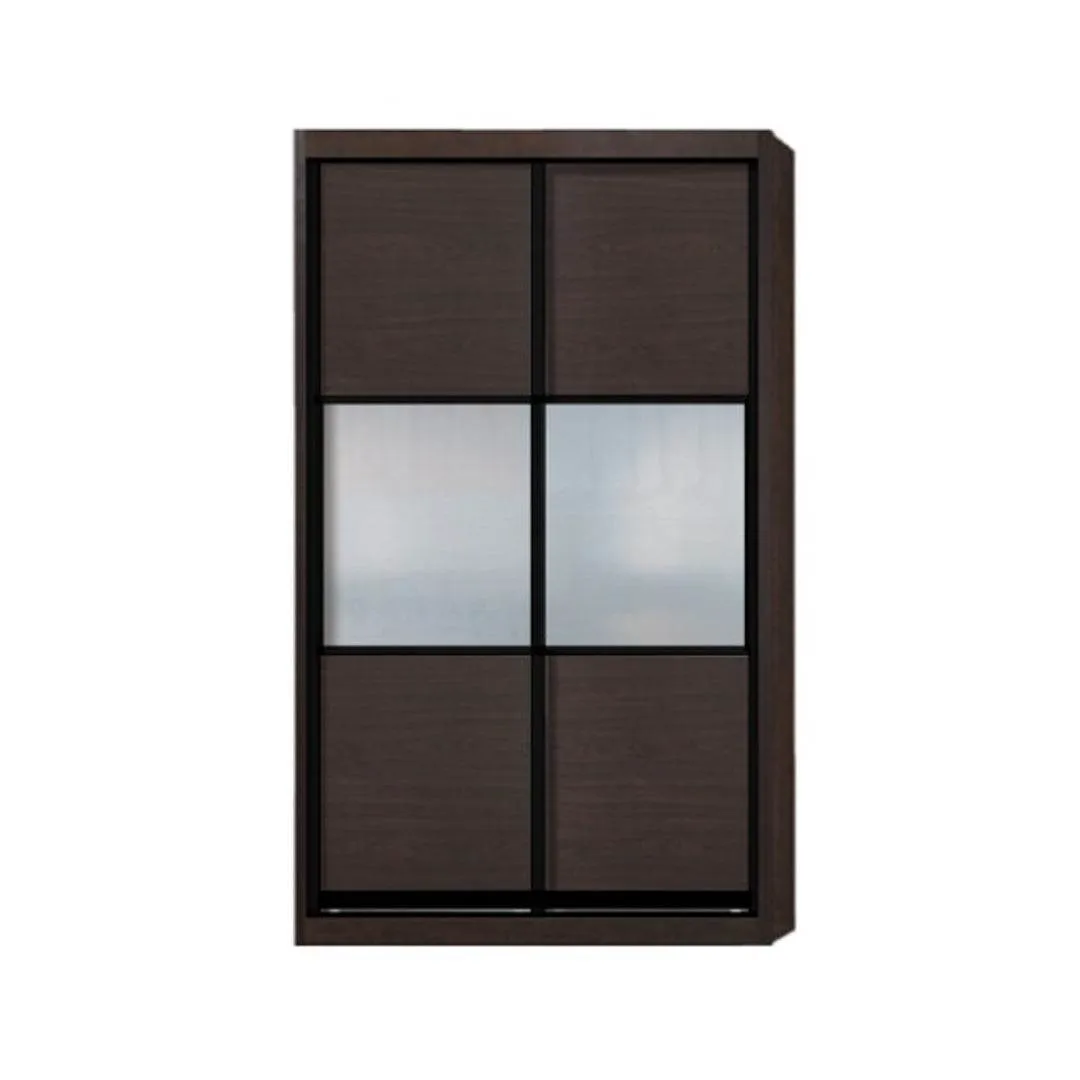 Audrey Modular Wardrobe (Walnut with Frosted Glass)