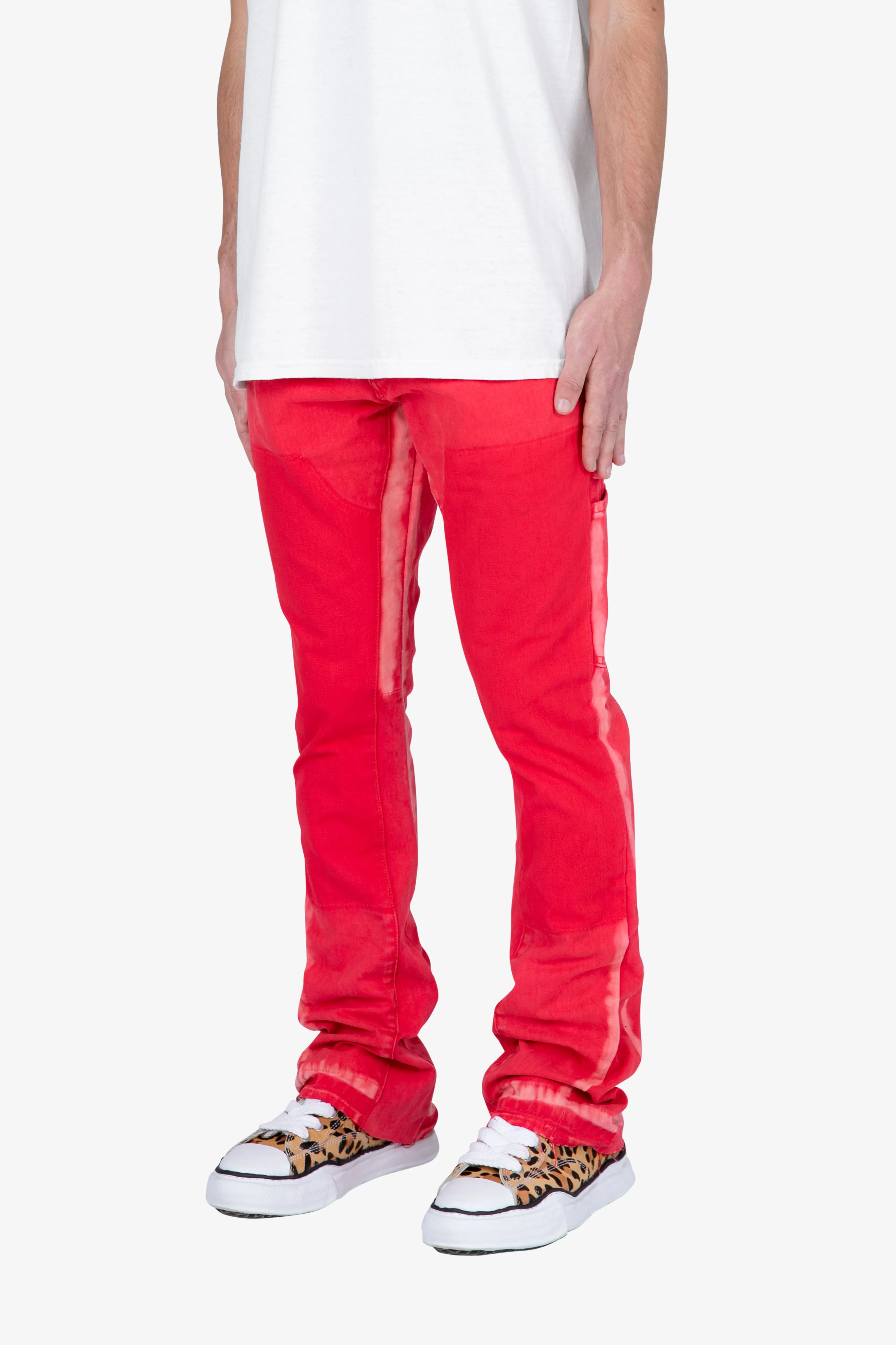 B404 Flare Denim - Red