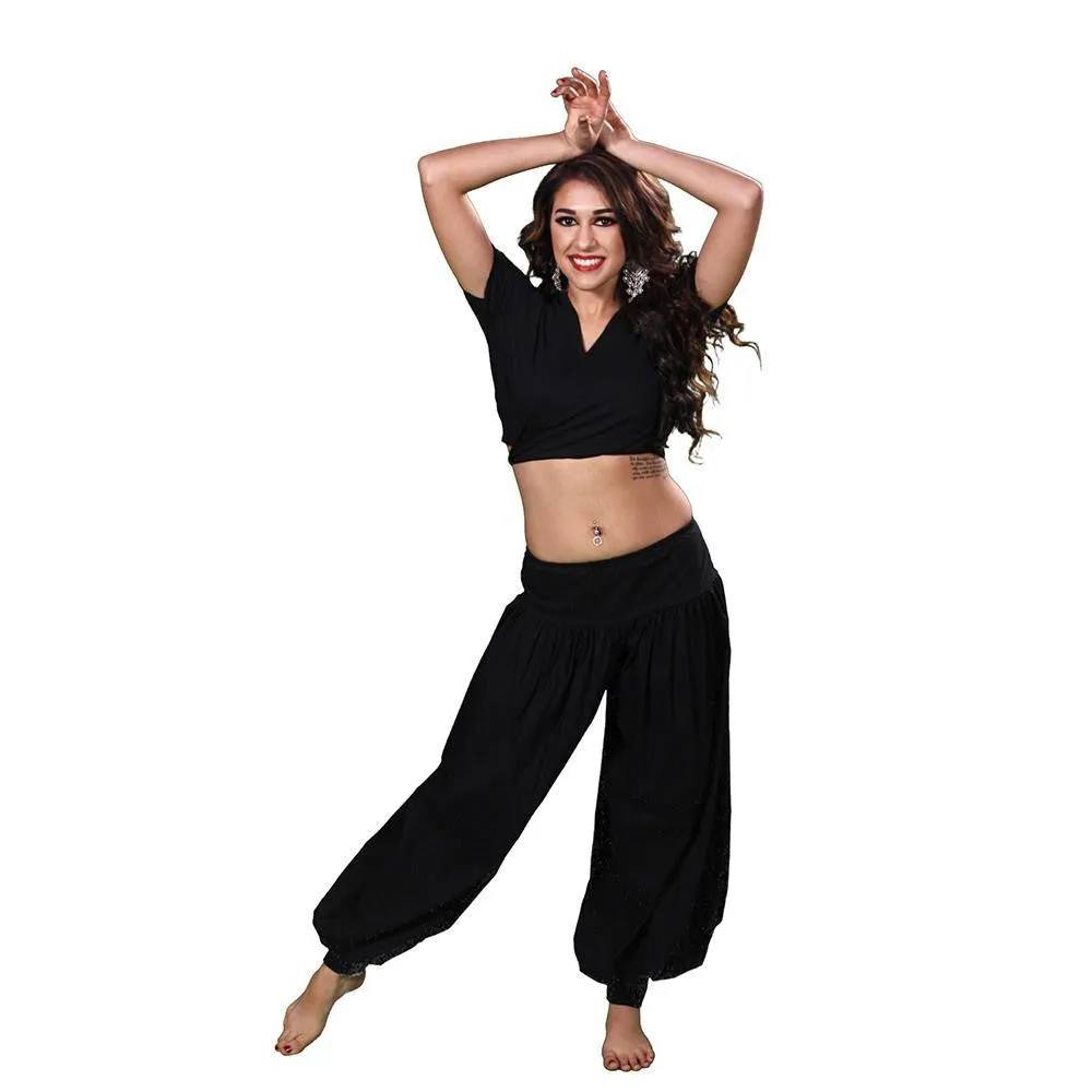 Belly Dance Harem Pants & Choli Top Costume Set | THE BELLY BASIC