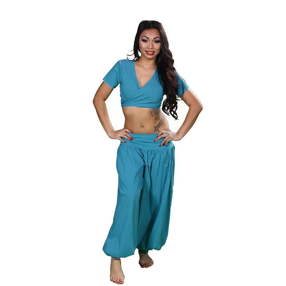 Belly Dance Harem Pants & Choli Top Costume Set | THE BELLY BASIC