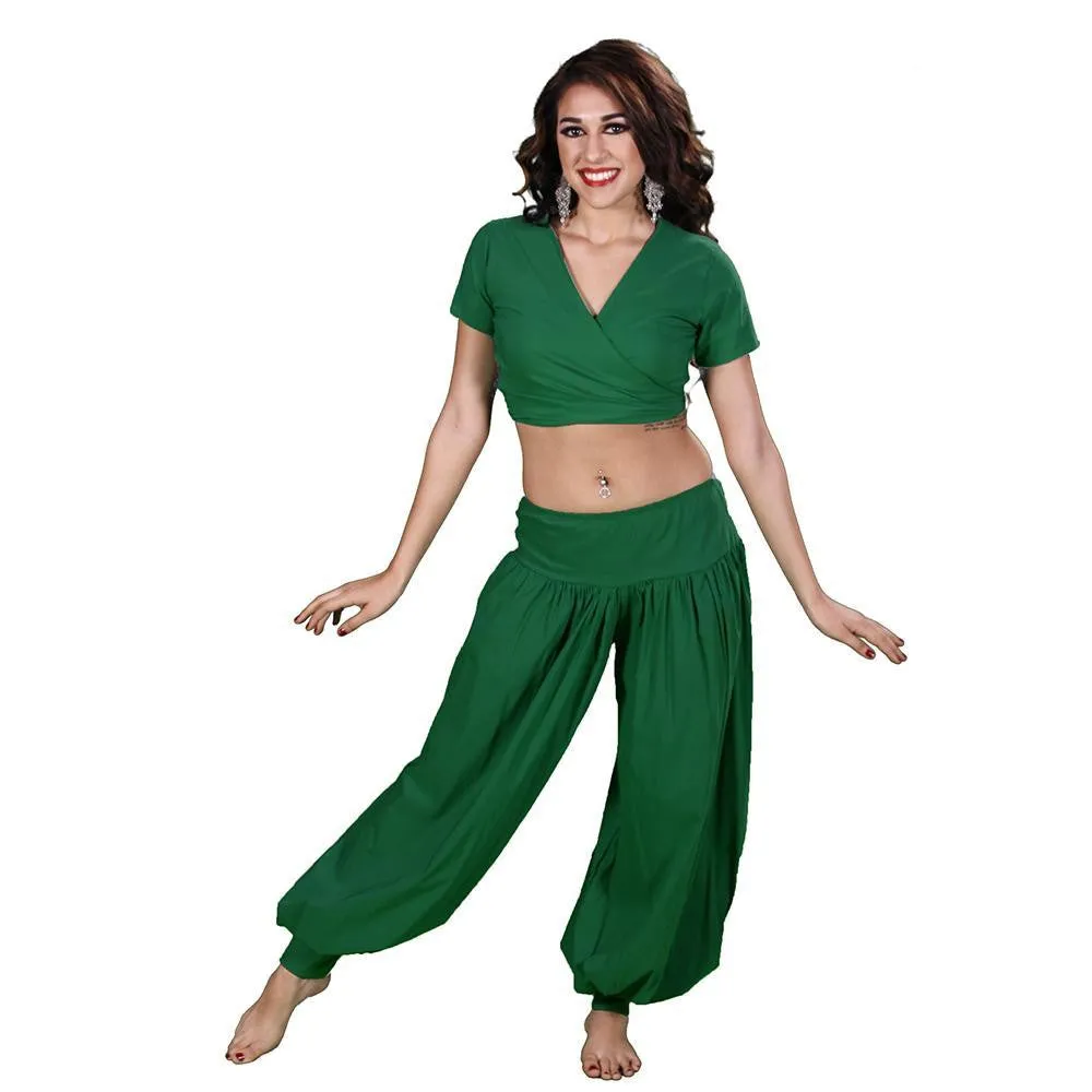 Belly Dance Harem Pants & Choli Top Costume Set | THE BELLY BASIC