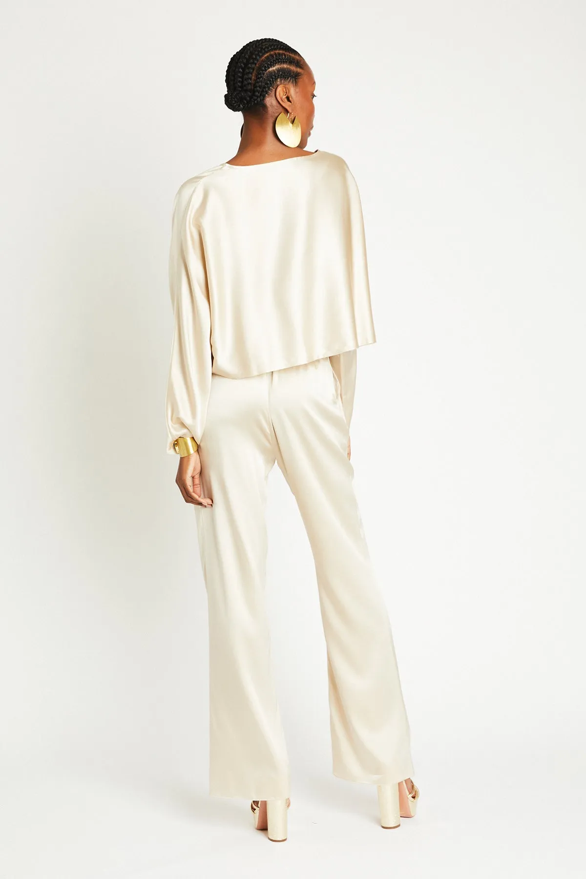   Beryll Liz Silk Pants | Latte