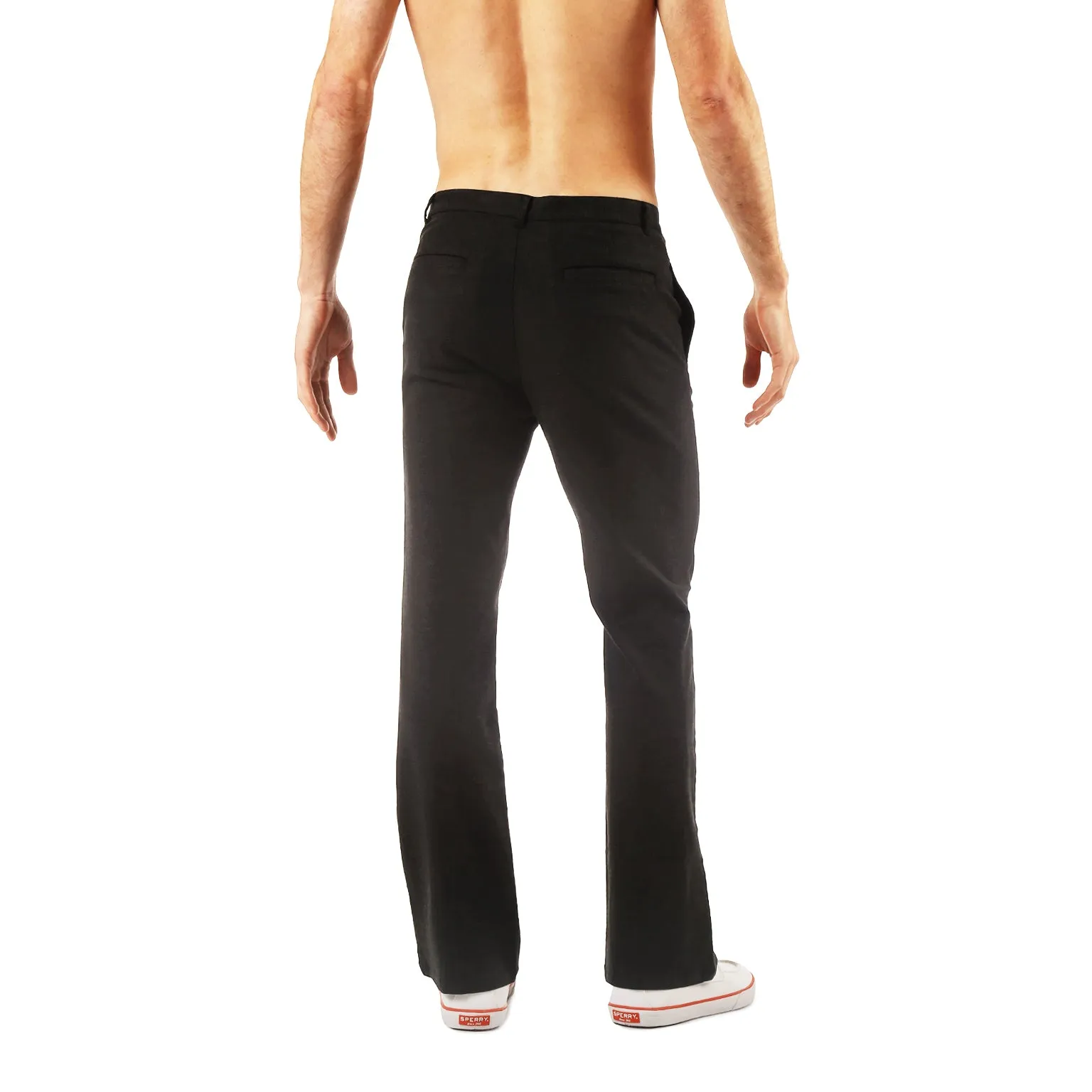 Black Stretch Linen Portofino Trouser