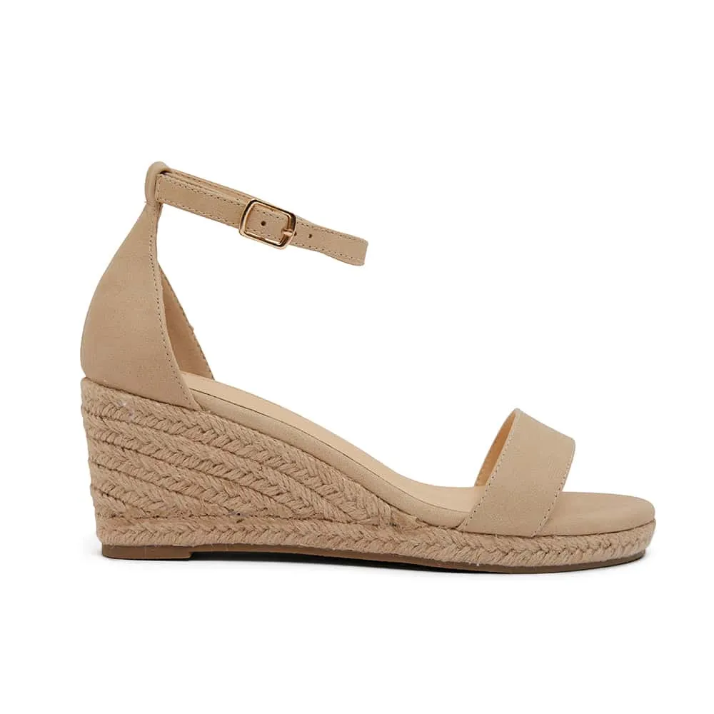 Bloom Espadrille in Nude Smooth