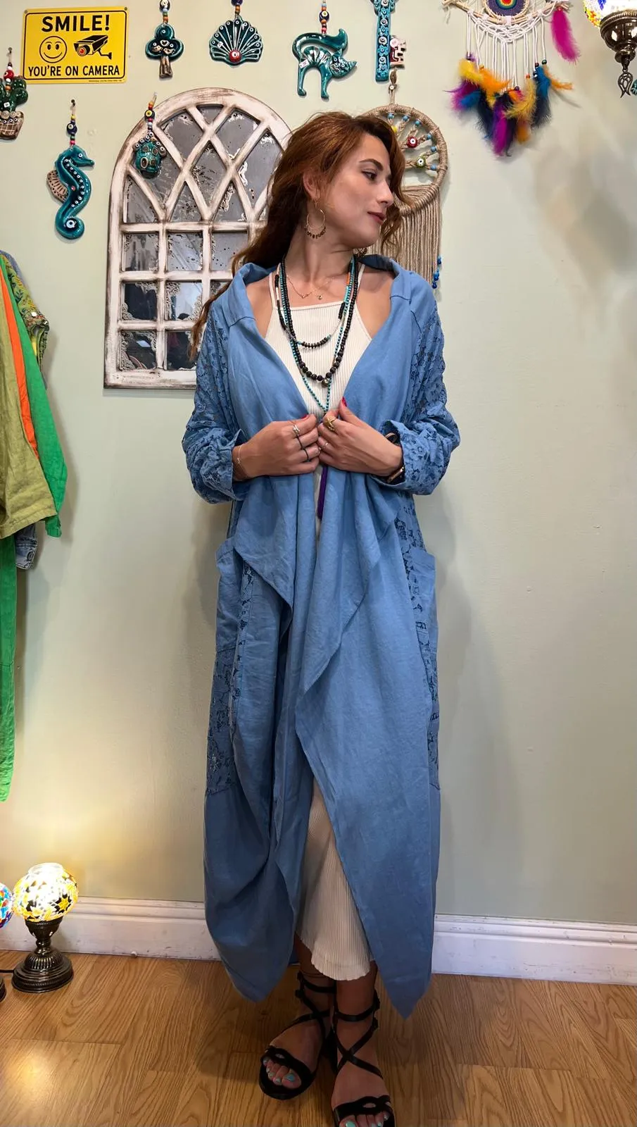 Blue Lace Kaftan