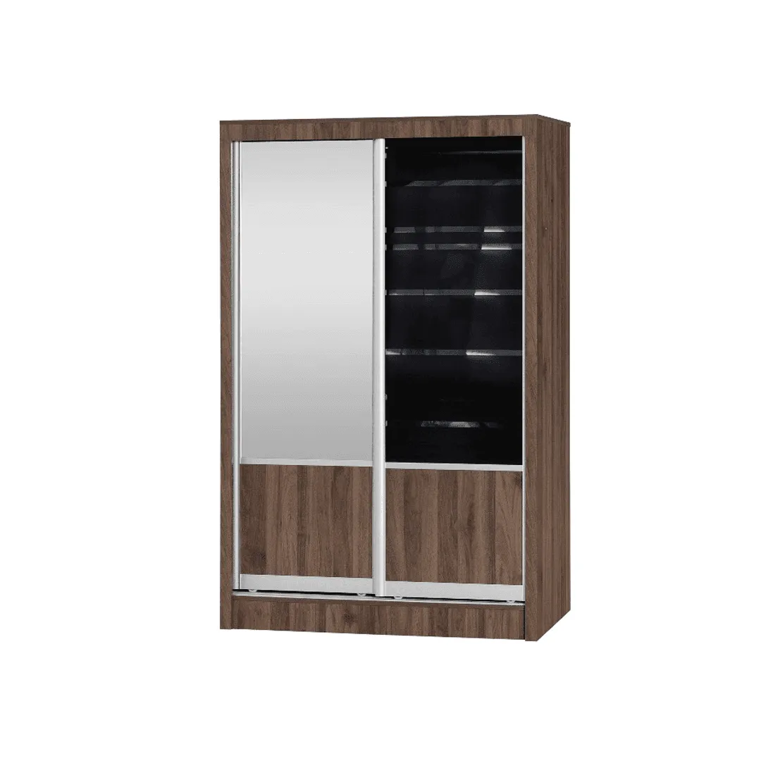 Calder Sliding Wardrobe with Mirror (120cm)