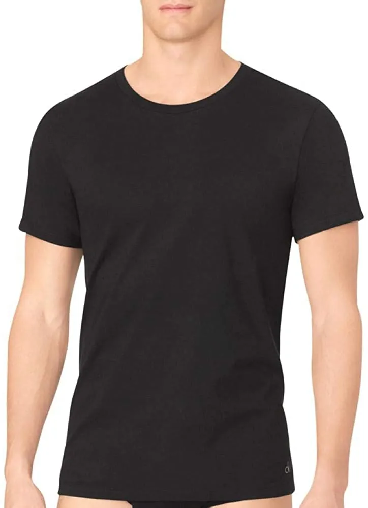 Calvin Klein Men's 3-Pack Cotton Stretch Crewneck T-Shirt, Black, S