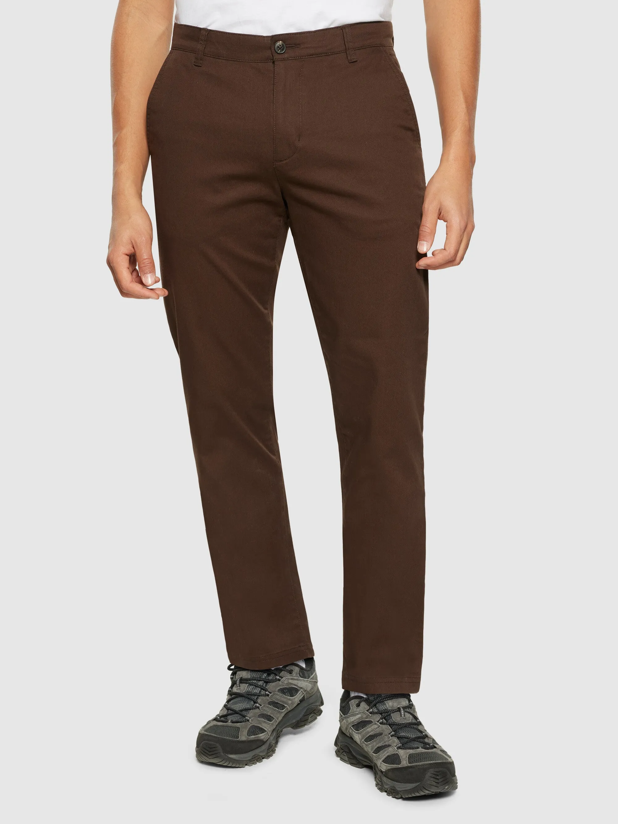 CHUCK regular canvas pants - GOTS/Vegan - Demitasse (brown)