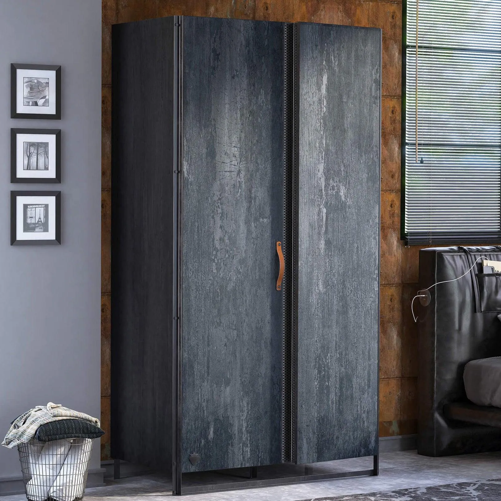 Cilek Dark Metal 2 Doors Wardrobe