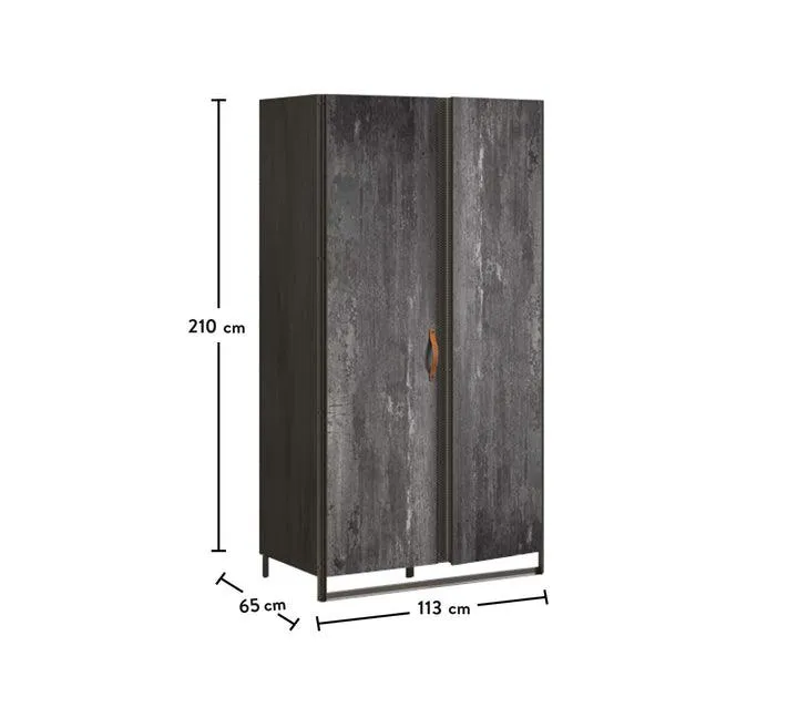 Cilek Dark Metal 2 Doors Wardrobe