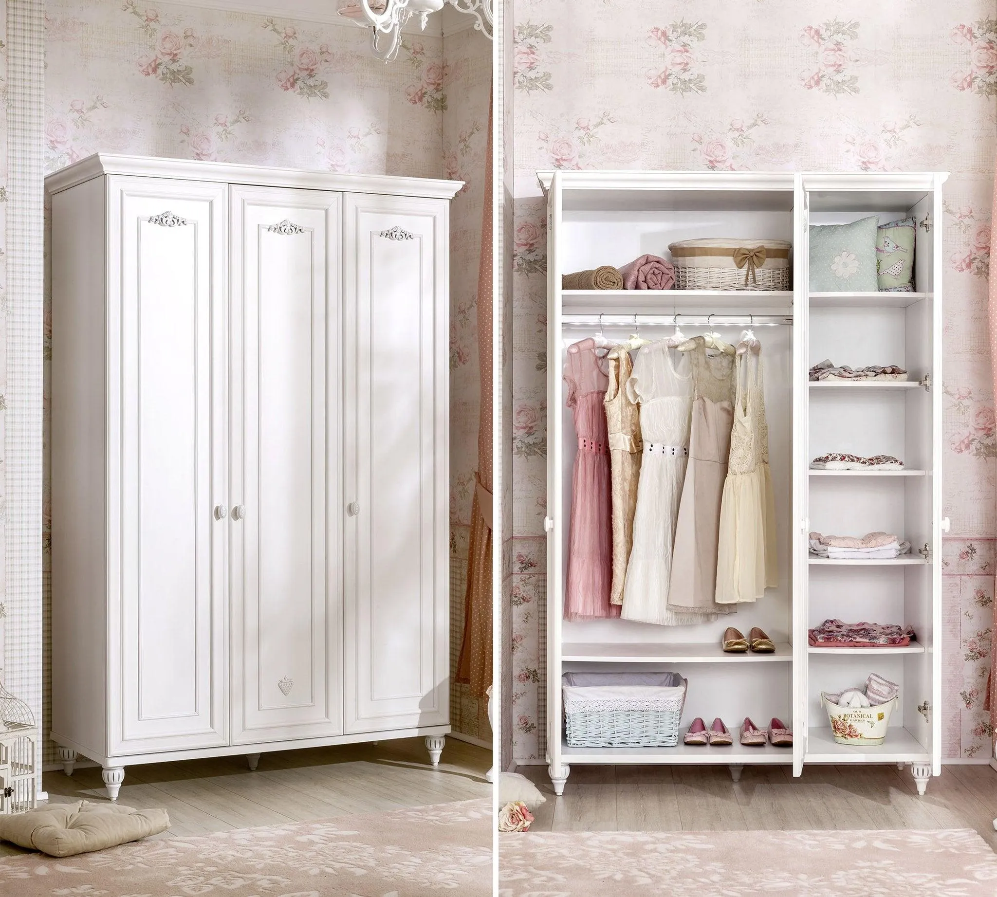 Cilek Romantica 3 Doors Wardrobe