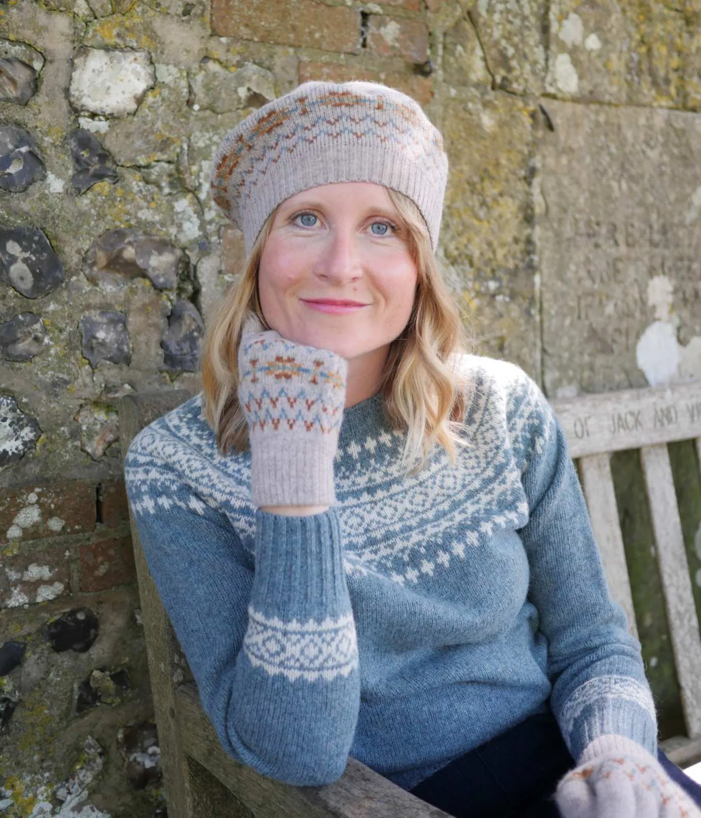 Classic Fair Isle Jumper - Dusty Teal