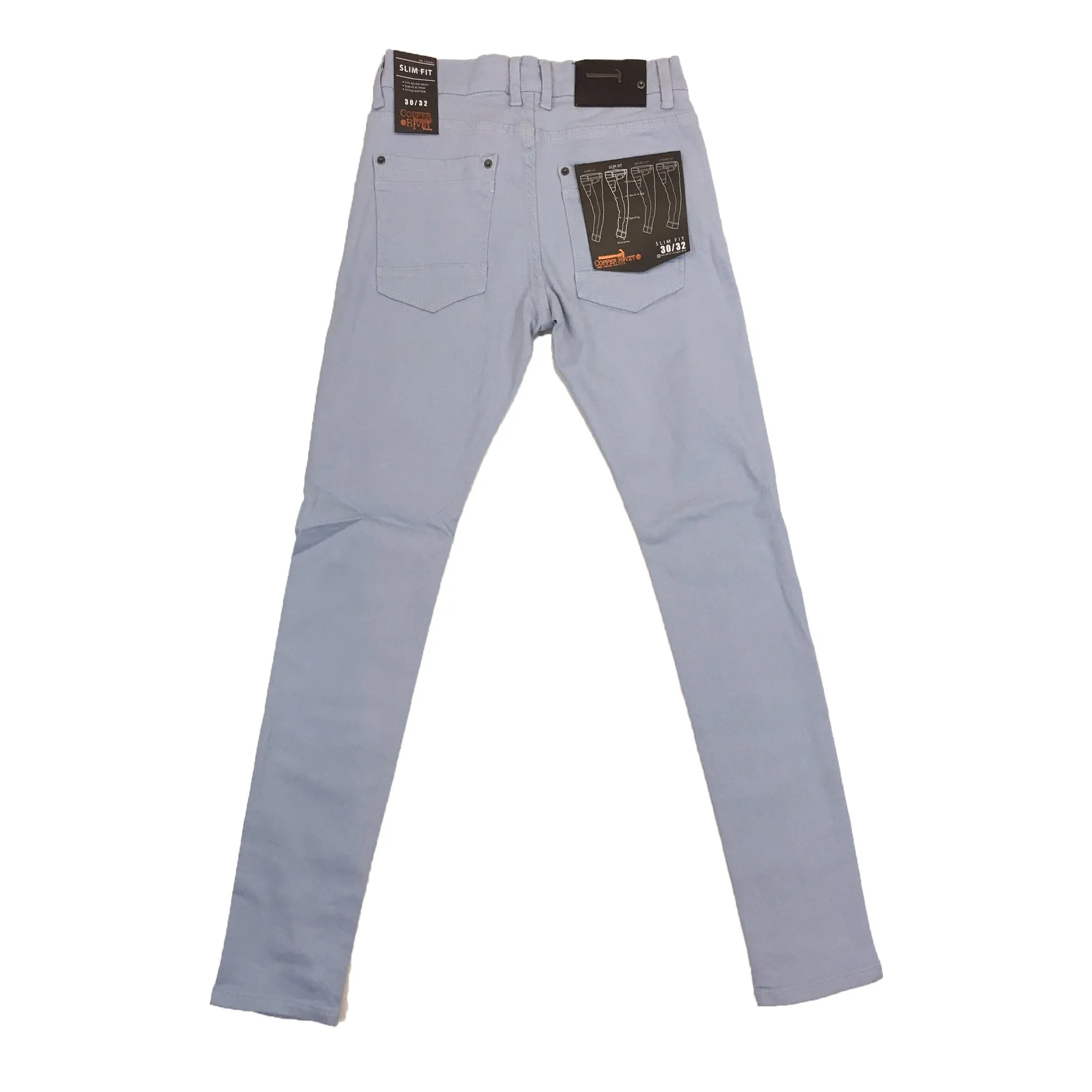 Copper Rivet Plain Slim Jean (Sky Blue)