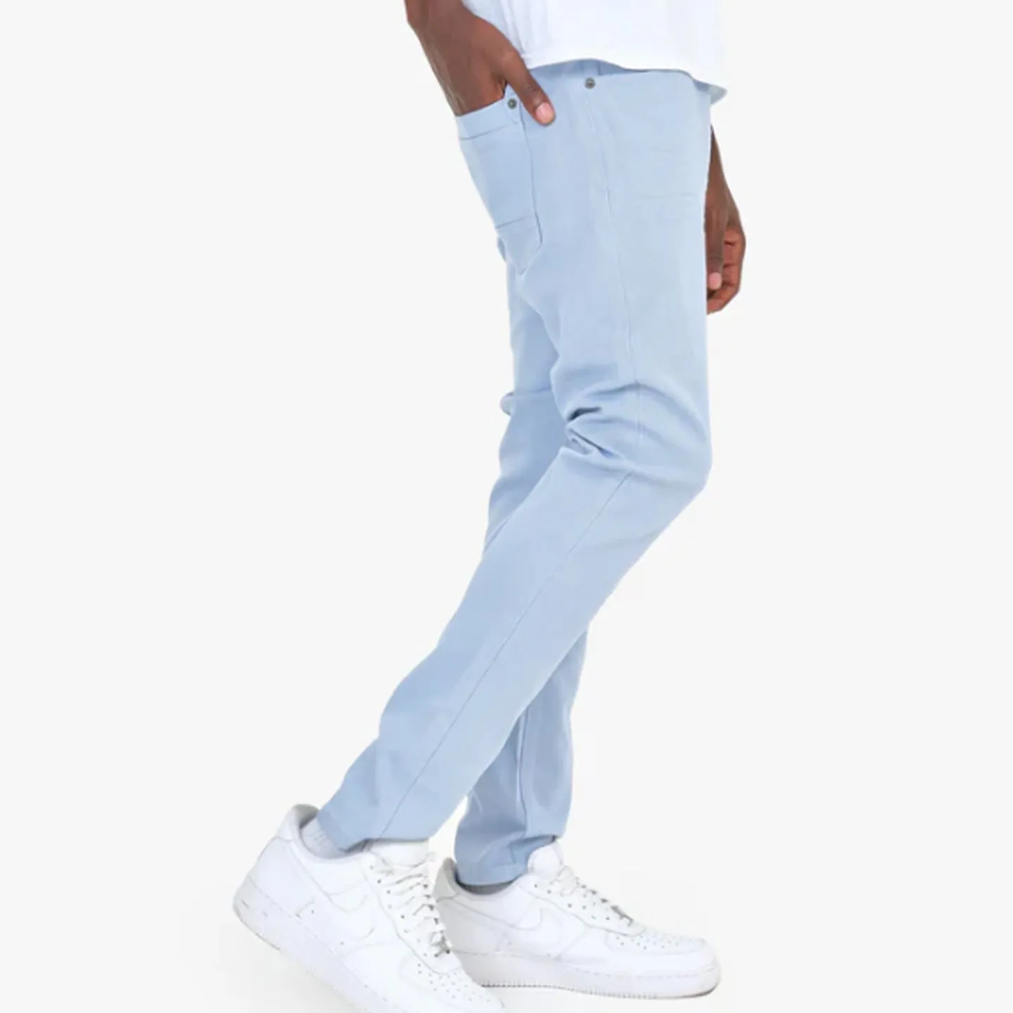 Copper Rivet Plain Slim Jean (Sky Blue)