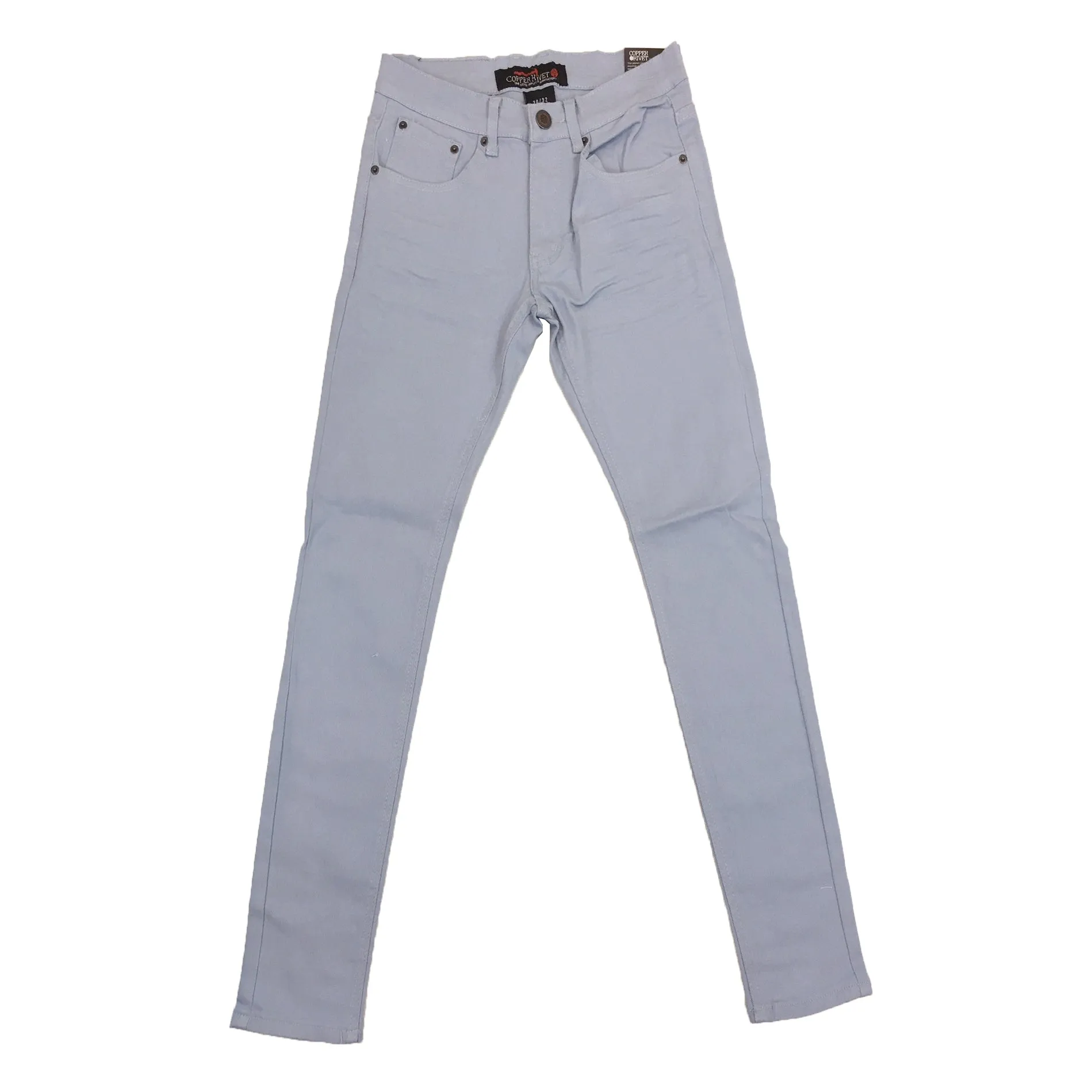 Copper Rivet Plain Slim Jean (Sky Blue)