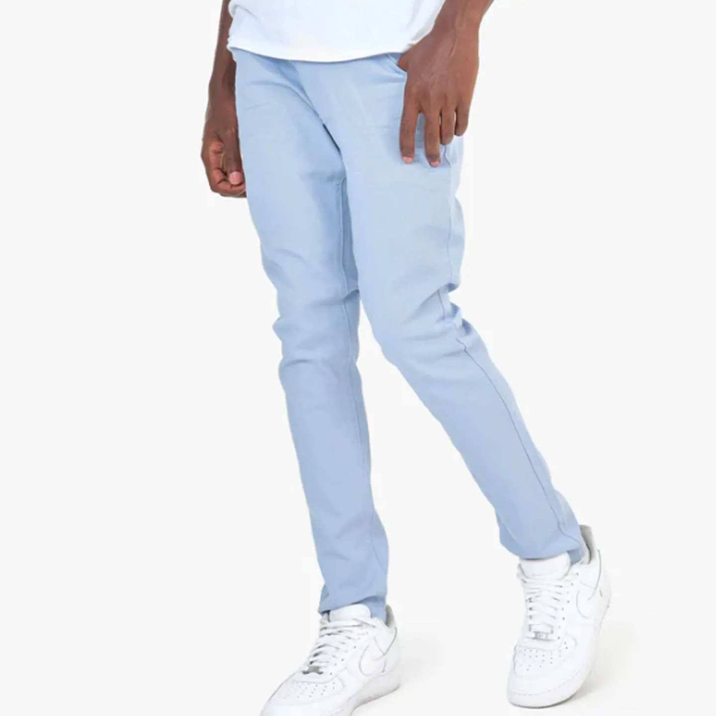 Copper Rivet Plain Slim Jean (Sky Blue)