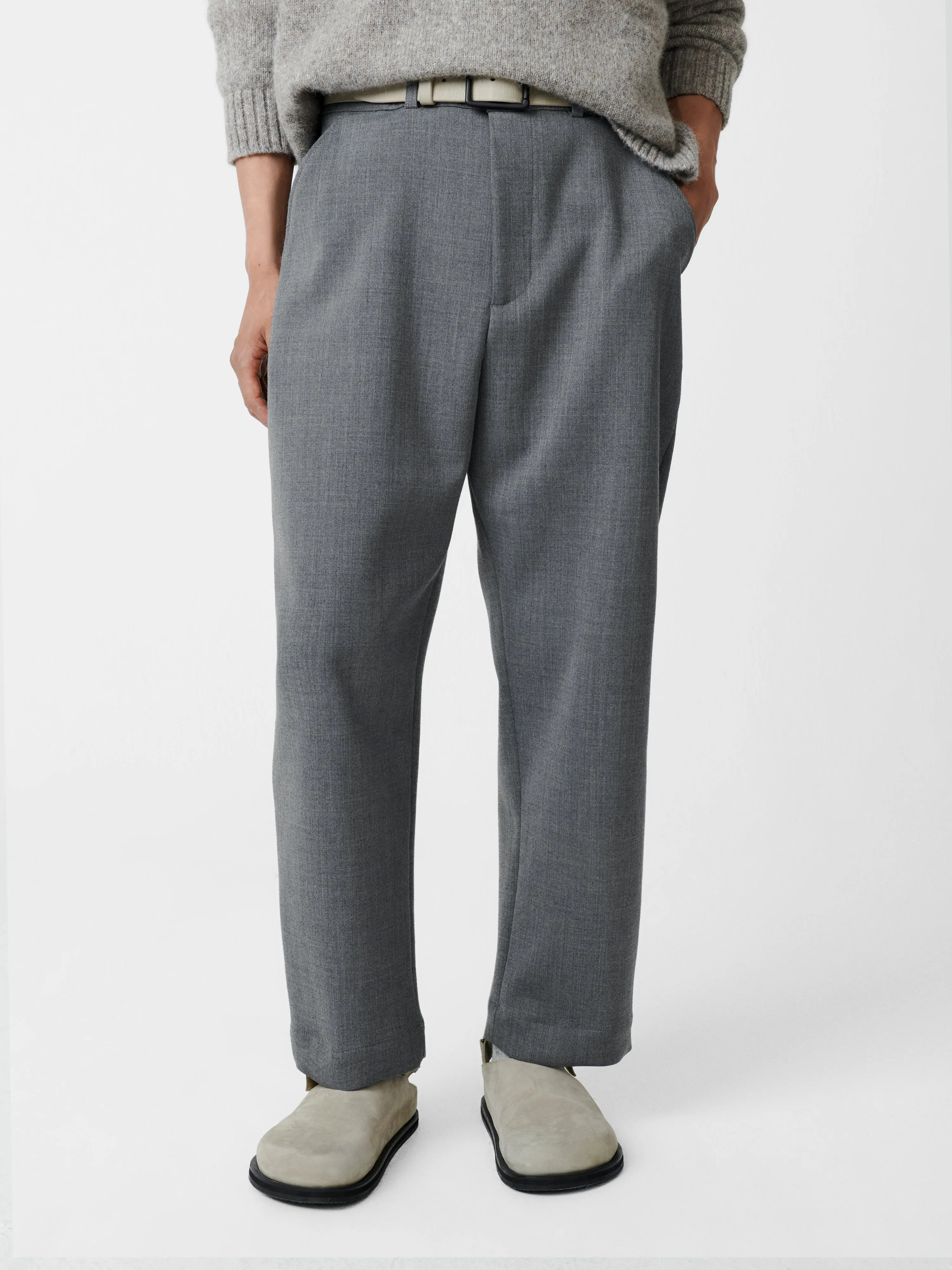 Ezra Pant in Grey Marl