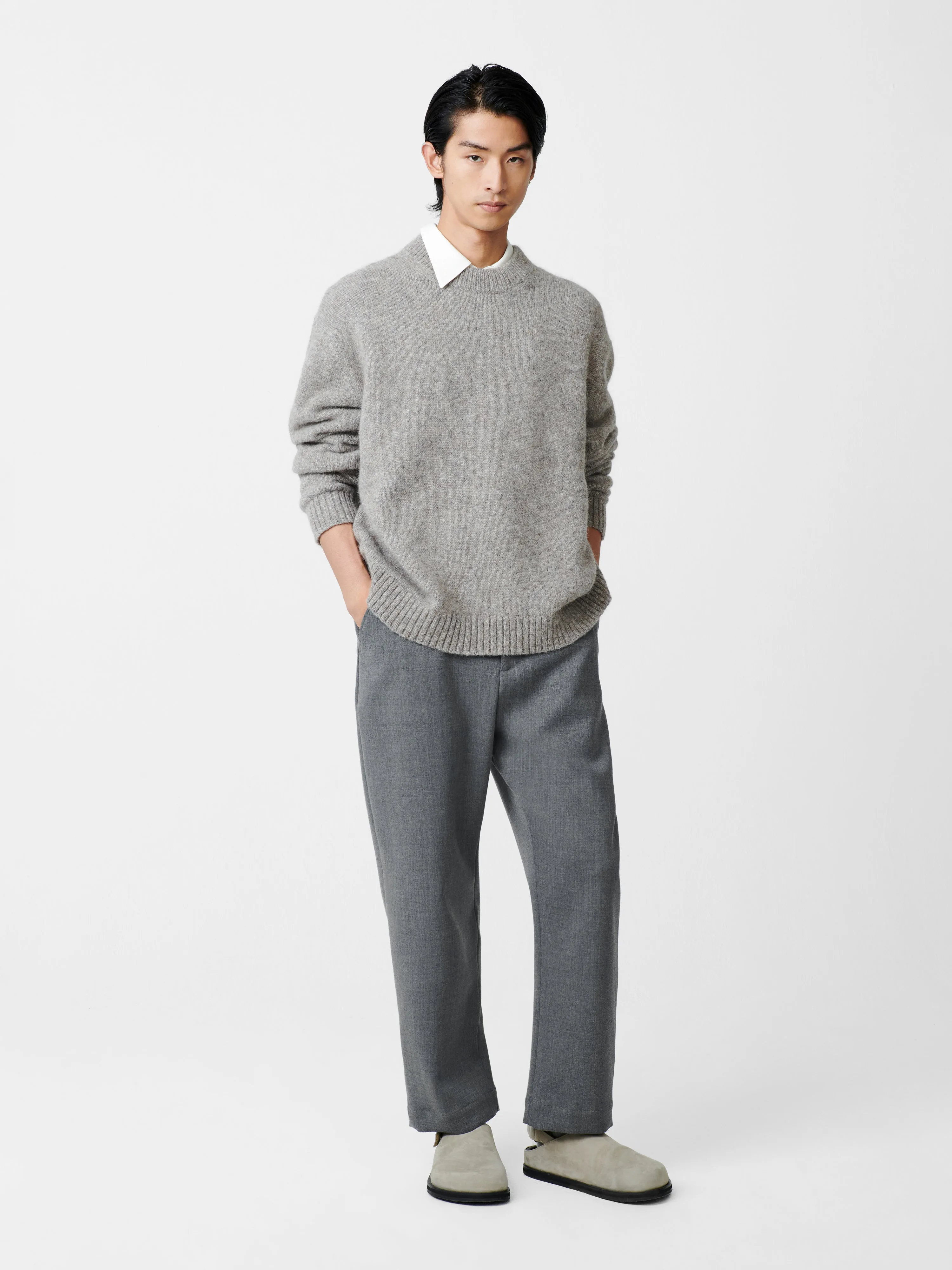 Ezra Pant in Grey Marl