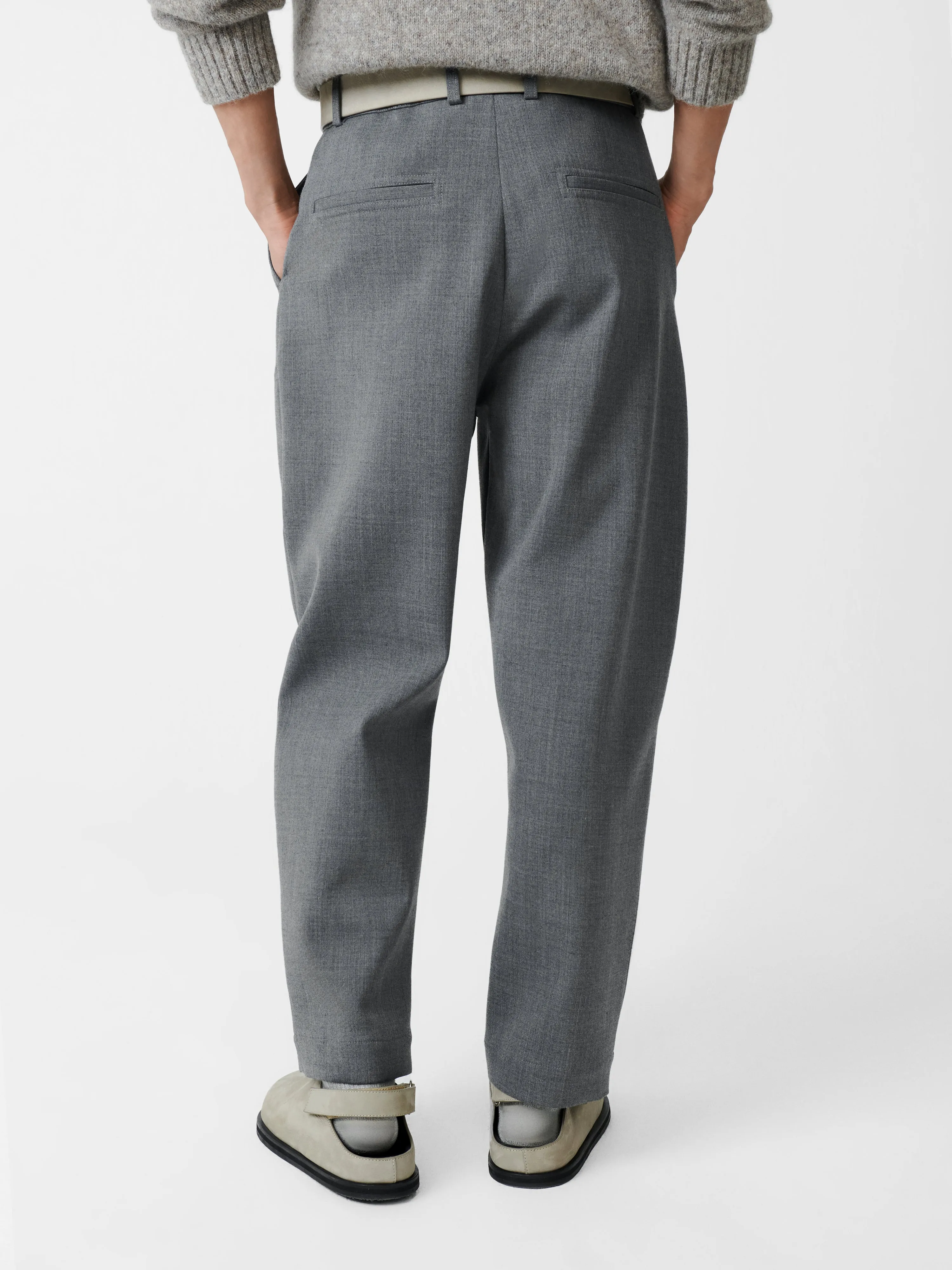 Ezra Pant in Grey Marl