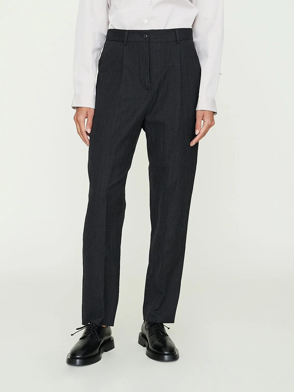 Farmer Pants in Charcoal Check