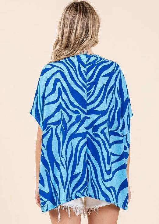 FINAL SALE - Blue Zebra Top