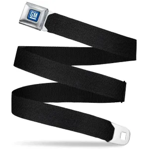 GM Seatbelt Belt / Blue Logo   Black Webbing