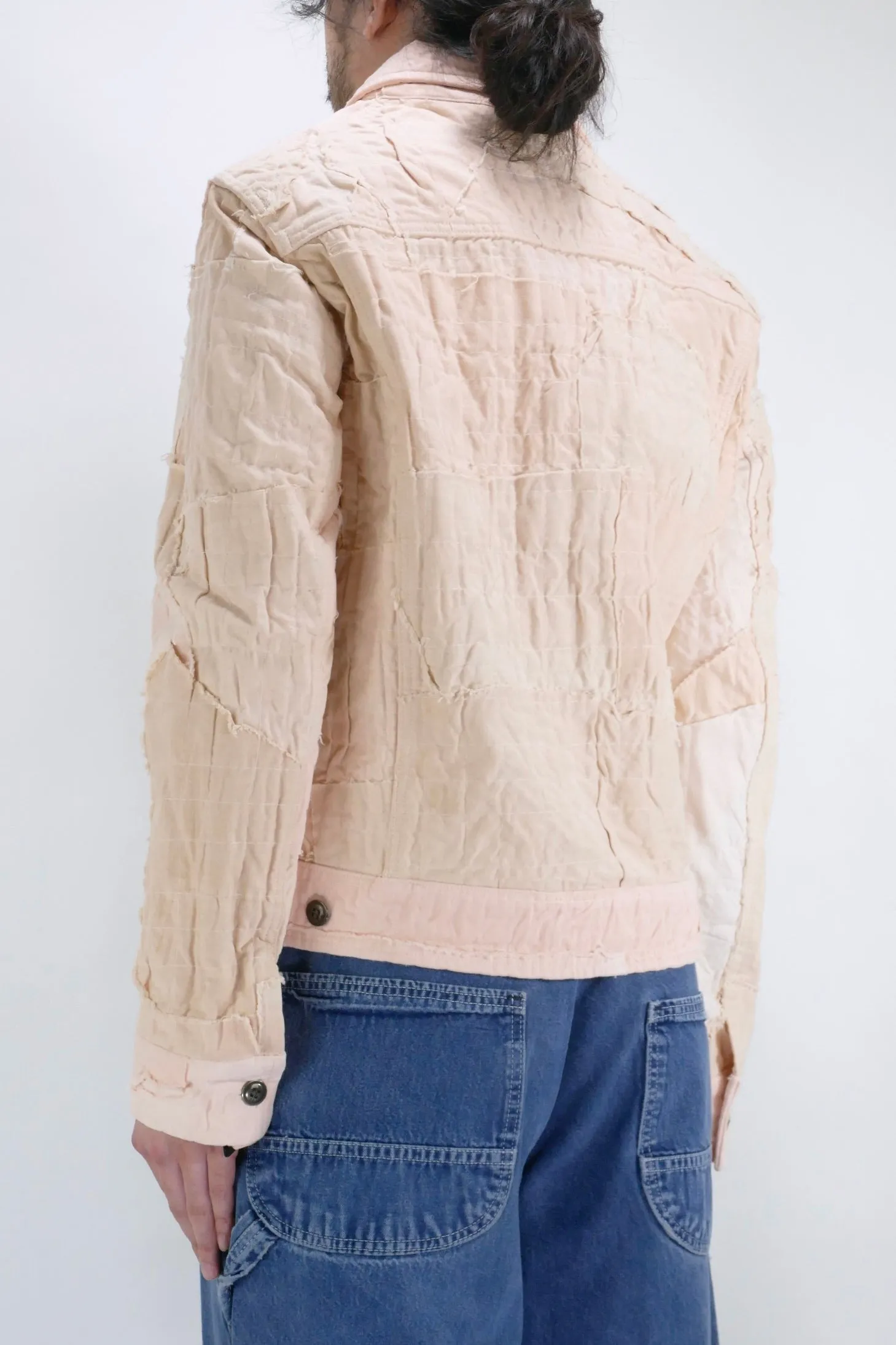 Greg Lauren Work Canvas Stitchwork Jacket - Pink