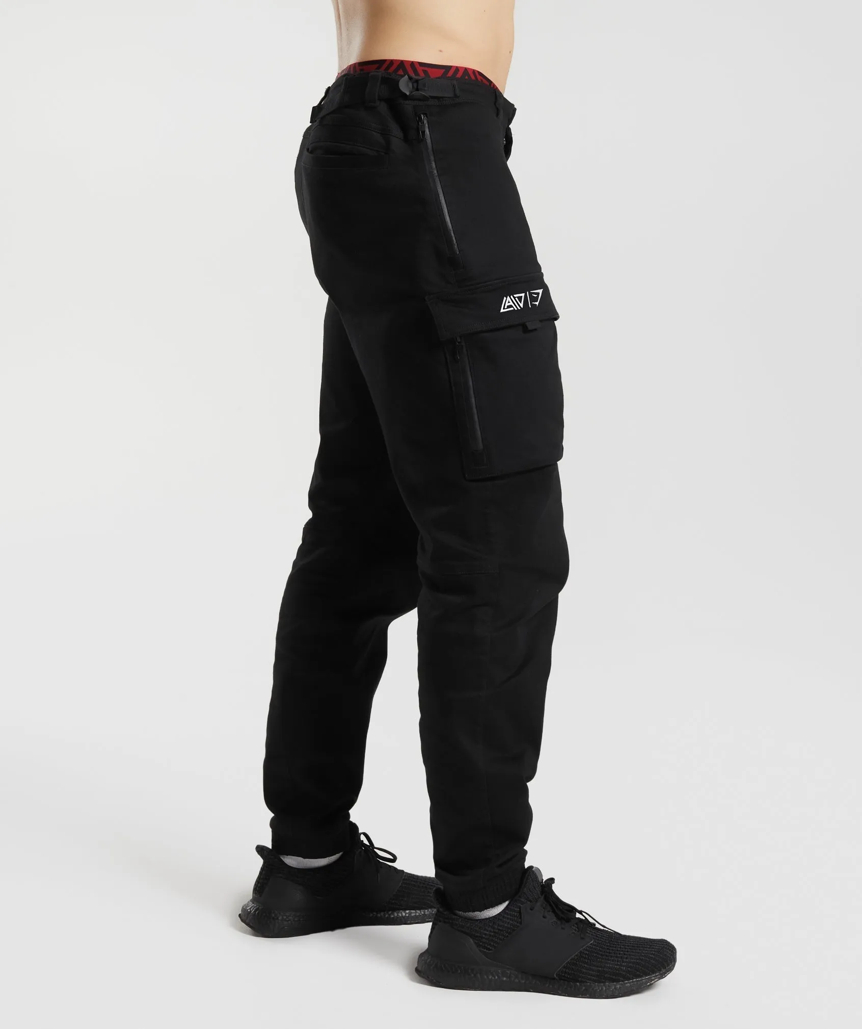 Mens Black Cargo Pants by GS x David Laid - Stylish & Comfortable Activewear