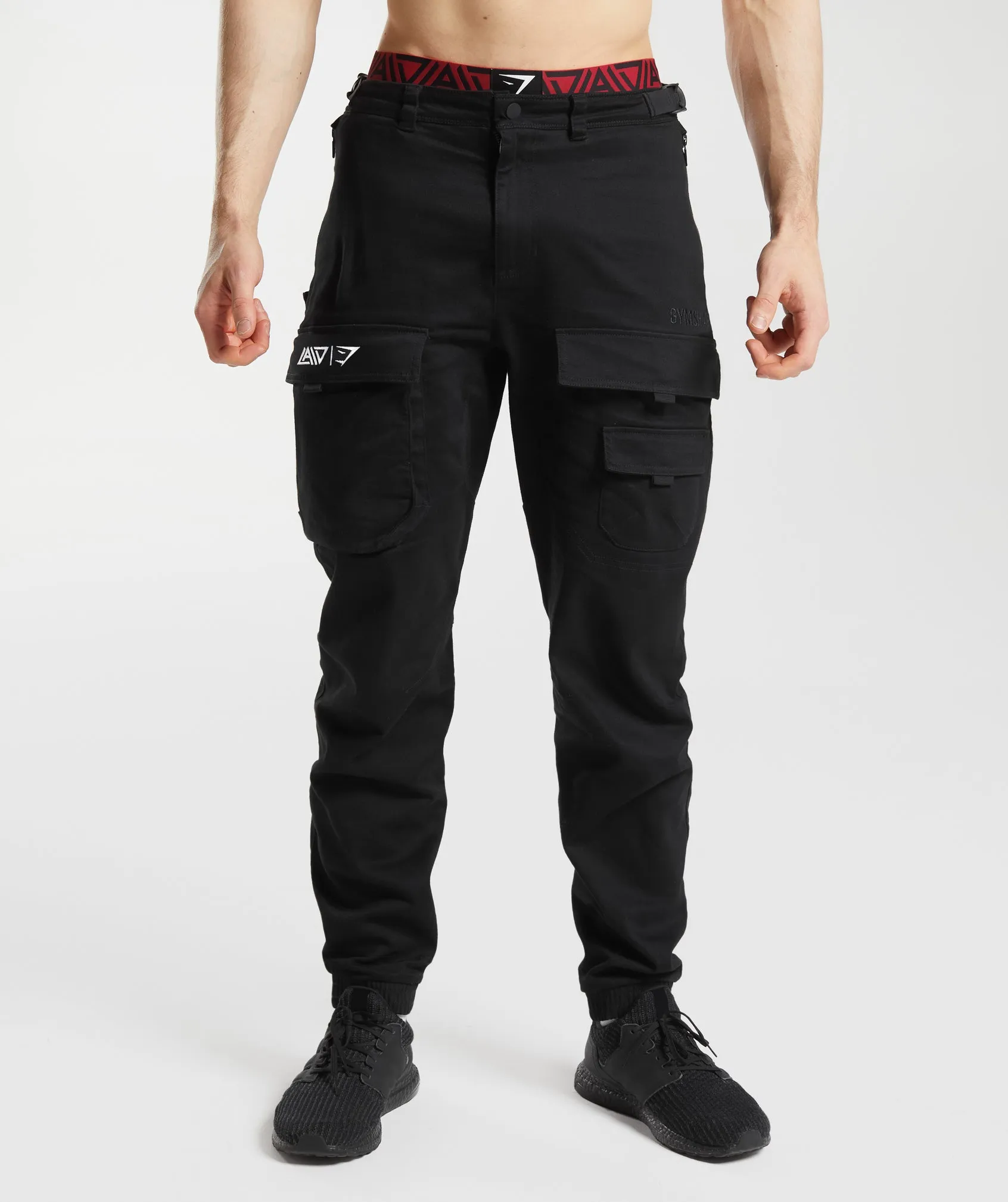 Mens Black Cargo Pants by GS x David Laid - Stylish & Comfortable Activewear