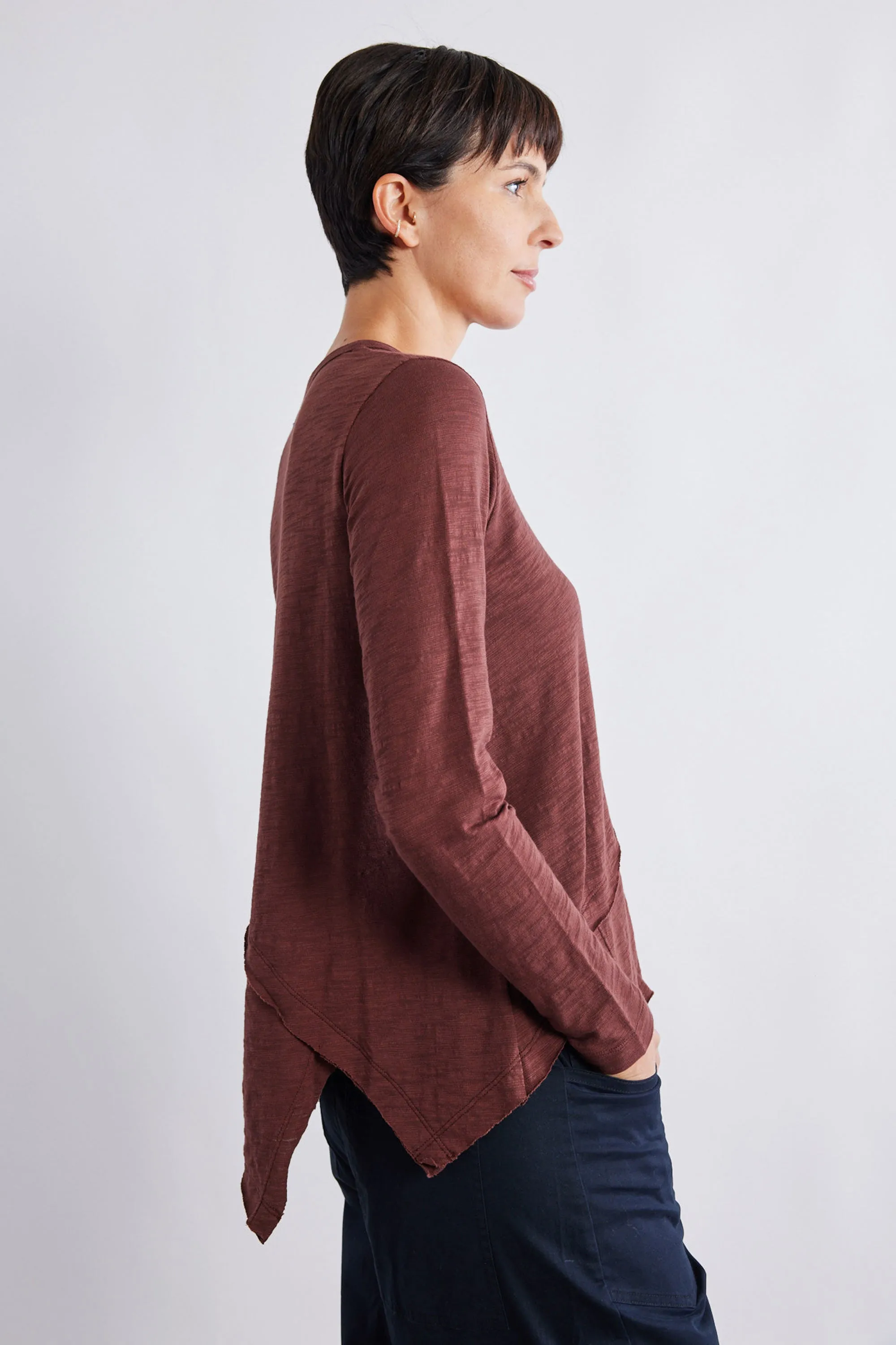 Inner Glow Asymmetric Long Sleeve Top