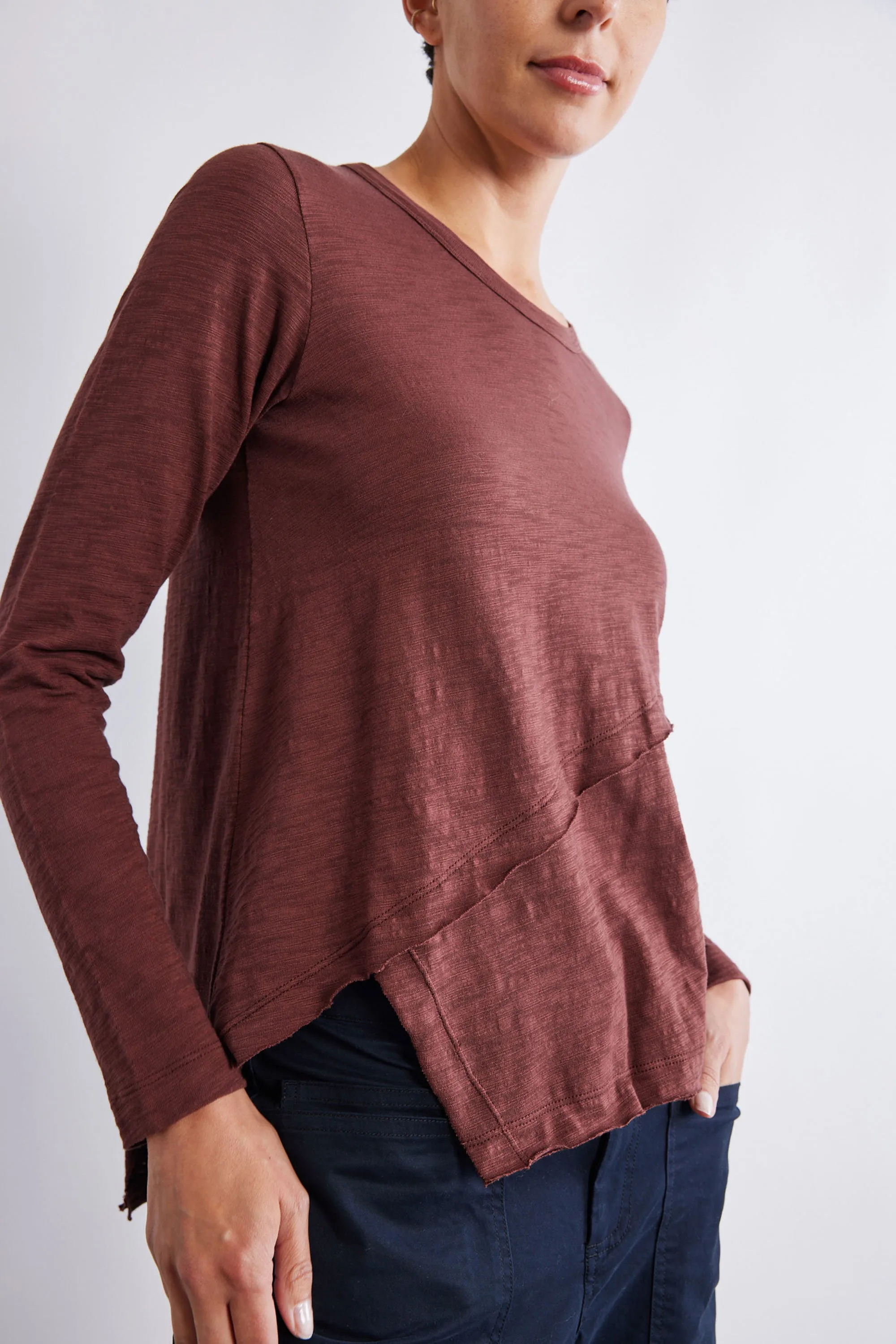 Inner Glow Asymmetric Long Sleeve Top