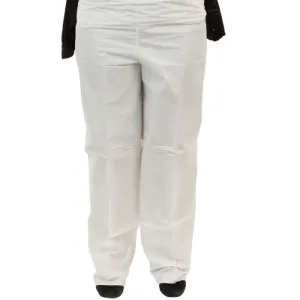 International Enviroguard MicroGuard MP 8200 Microporous Pants, Elastic Waist, White, Case of 50