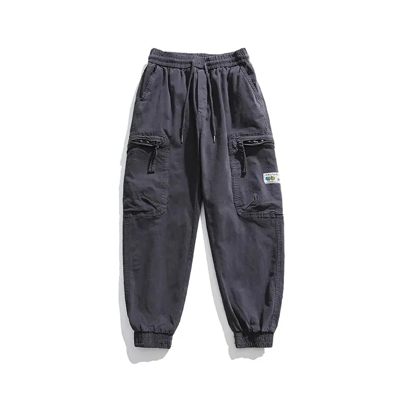 Japanese Vintage Multi-Pocket Tactical Cargo Pants - High Quality Jogging Trousers