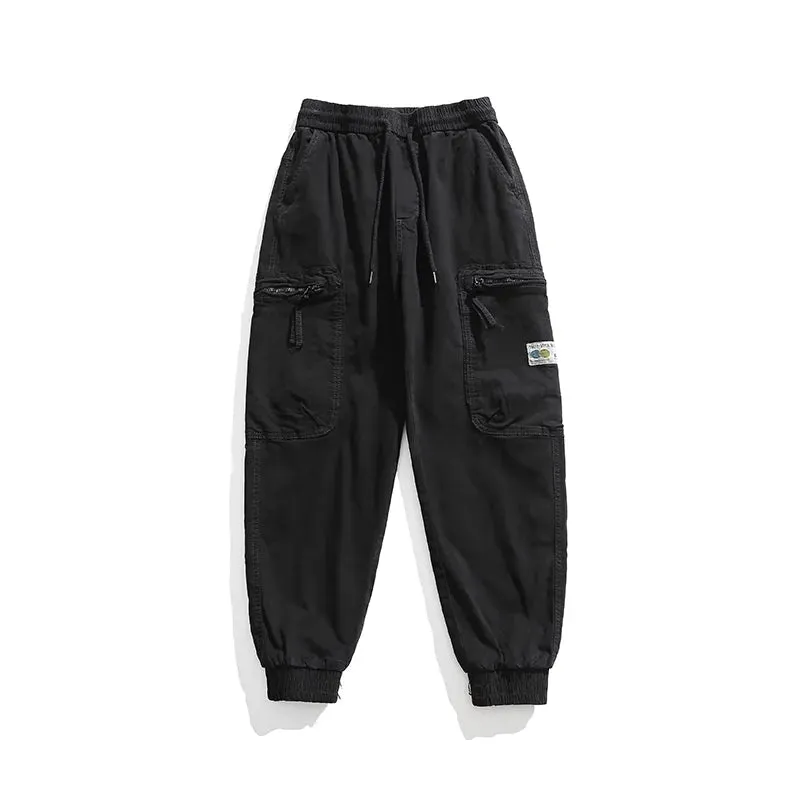 Japanese Vintage Multi-Pocket Tactical Cargo Pants - High Quality Jogging Trousers