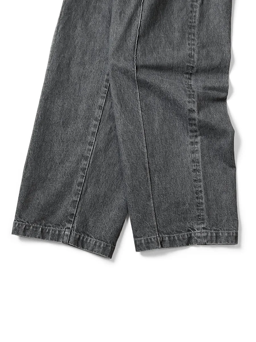 Kapital 14oz Black Denim Boogie Day Buggy Pants