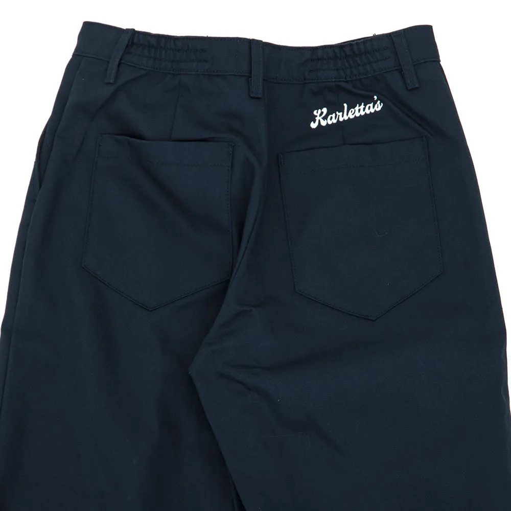 Karletta's Pants (Navy Herringbone) (S )