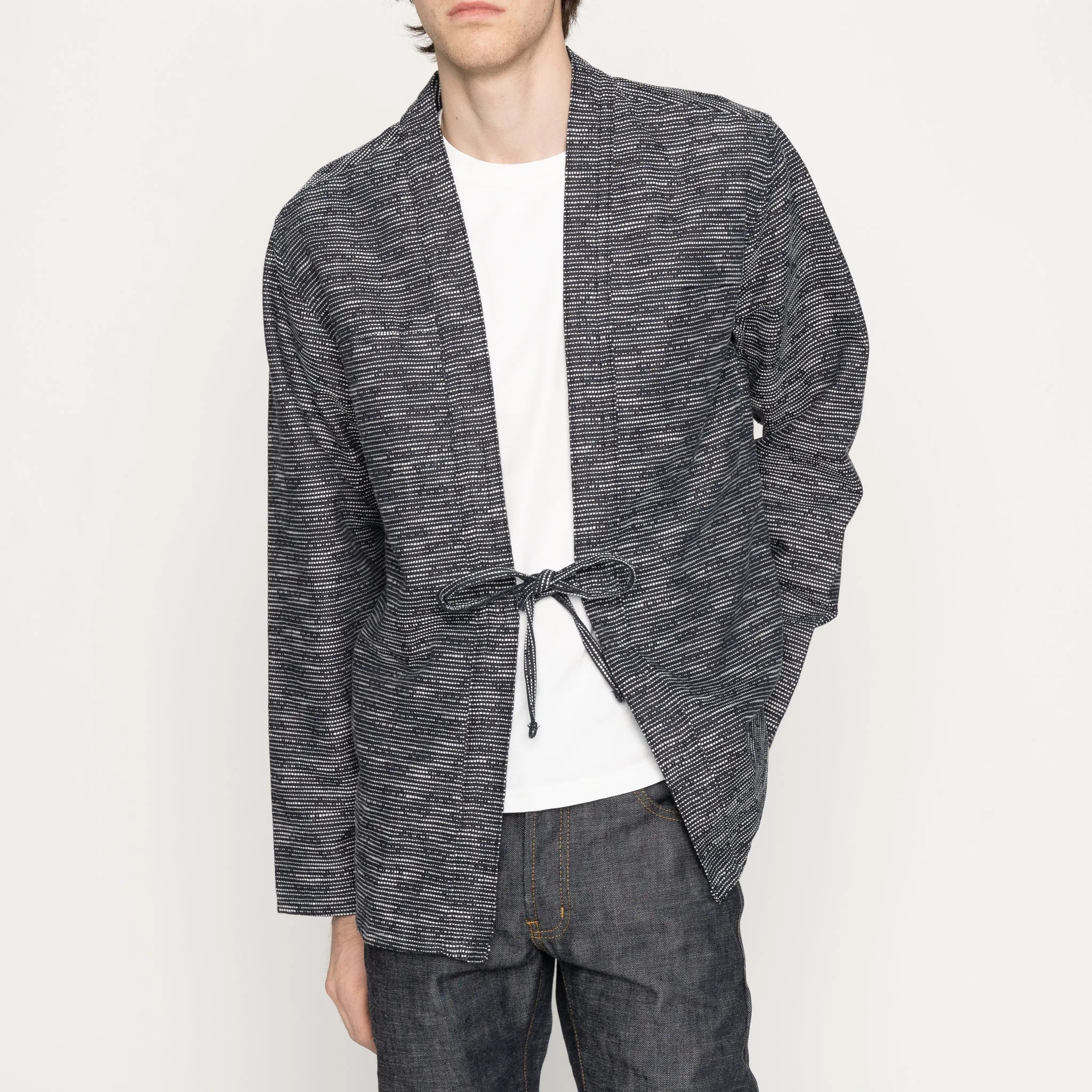 Kimono Shirt -Slub Sashiko  Denim