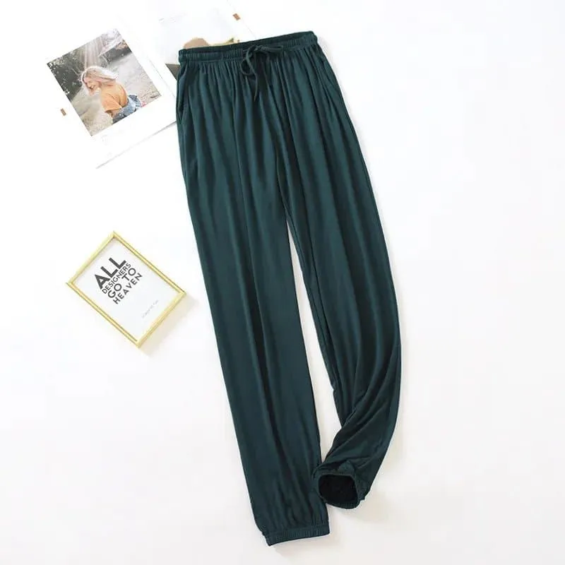 Ladies Summer Lounge Pants | Modal Fabric | Drawstring Closure | Multiple Colors | Sizes: M-XXL