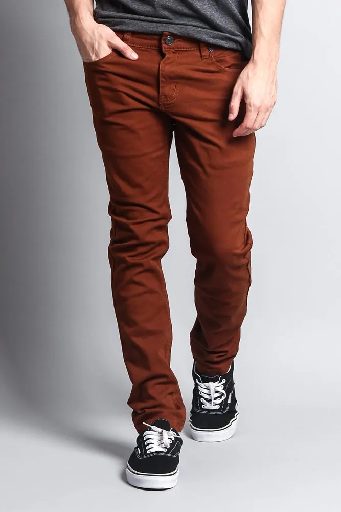 Men's Essential Skinny Fit Colored Jeans (Mocha)