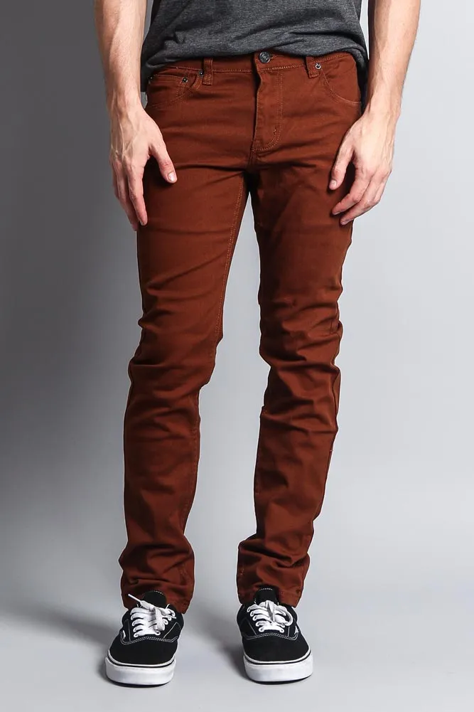 Men's Essential Skinny Fit Colored Jeans (Mocha)