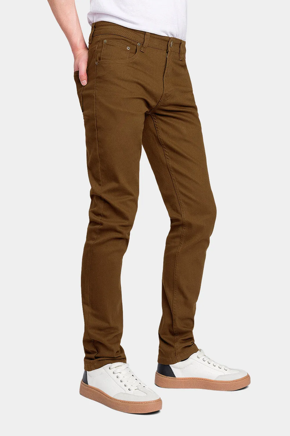 Men's Essential Skinny Fit Colored Jeans (Mocha)