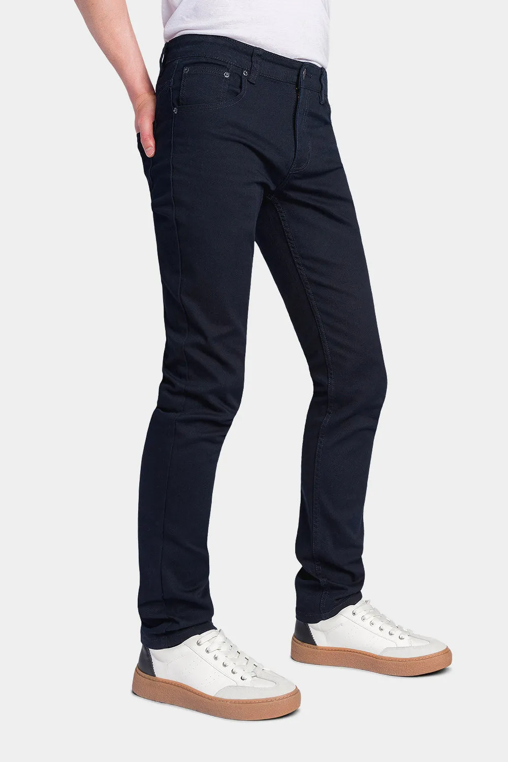 Men's Essential Skinny Fit Colored Jeans (Navy)