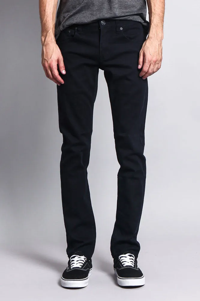 Men's Essential Skinny Fit Colored Jeans (Navy)