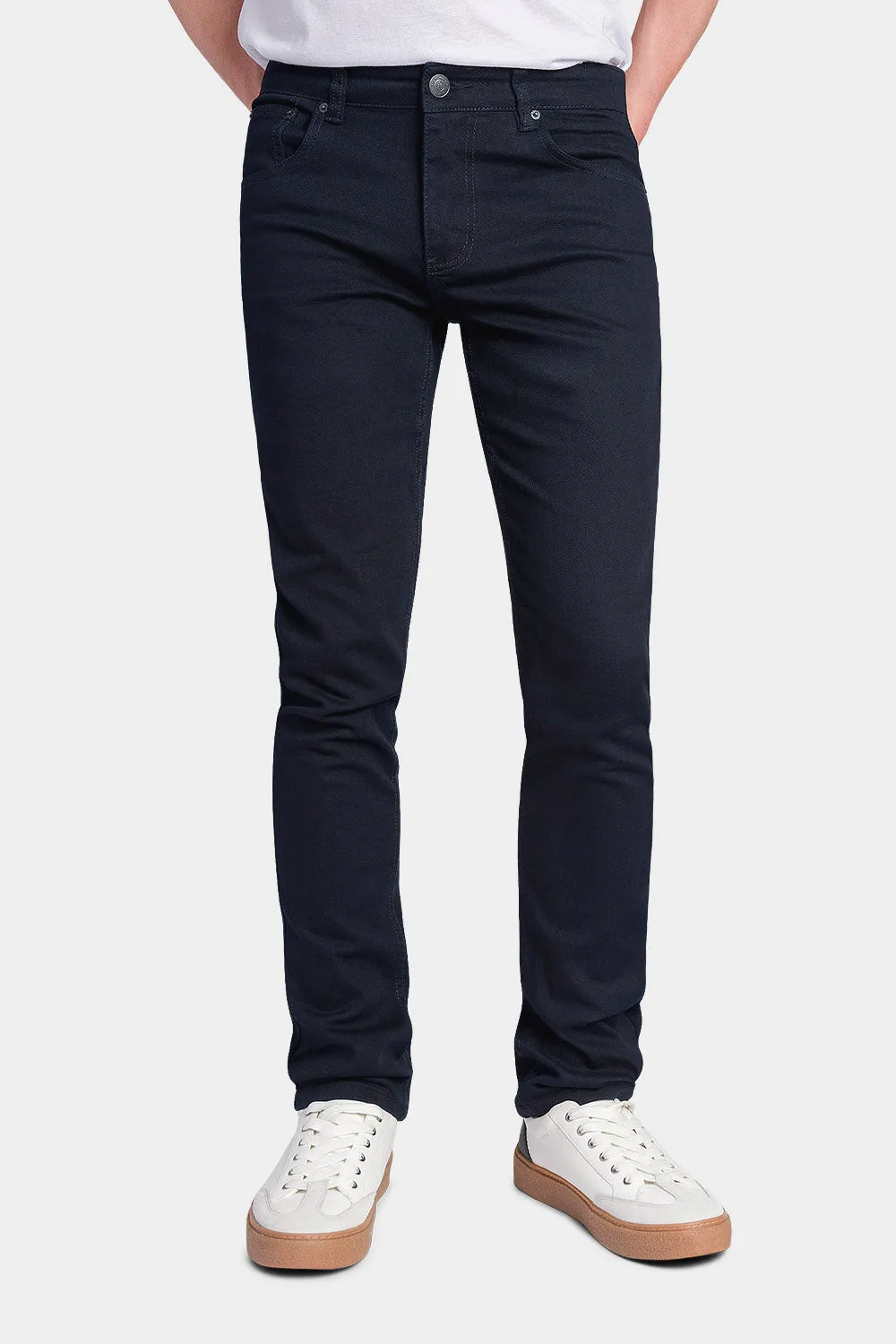 Men's Essential Skinny Fit Colored Jeans (Navy)